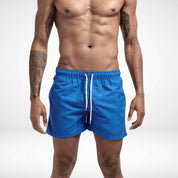 Classic Short Shorts – Men's Short Inseam, Quick-Dry Fit in royal blue, featuring a modern cut and adjustable drawstring waist.