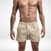 Classic Short Shorts – Men's Short Inseam, Quick-Dry Fit in beige, a minimalist and stylish choice for warm-weather wear.